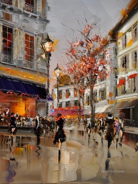 Impresionismo Painting - Kal Gajoum Paris 15 con espátula